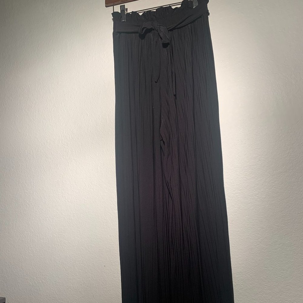 Black Plated Pants